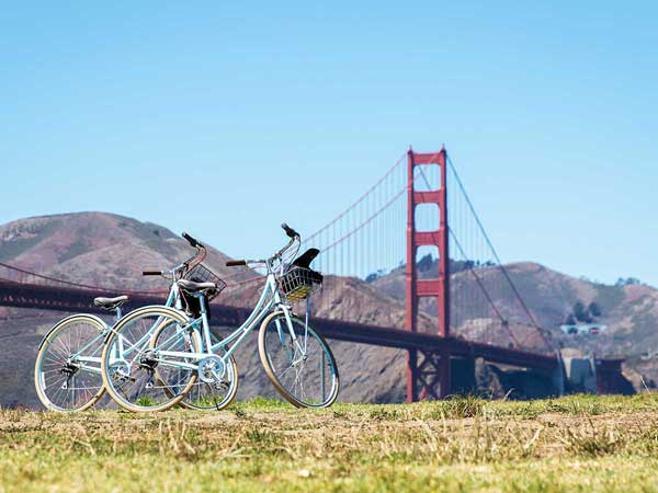 Golden Gate Bridge With Bikes