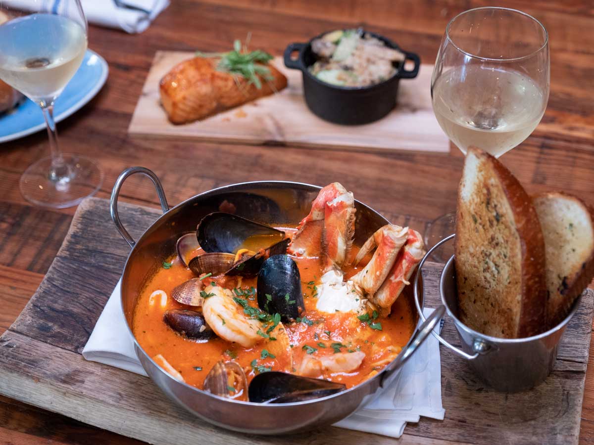 Seafood bowl at Blue Mermaid restaurant