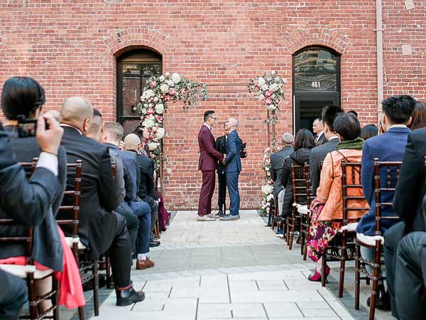 Wedding Outside The Argonaut.
