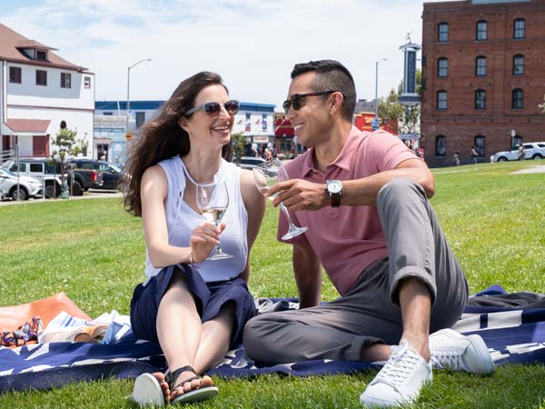 Couple Having A Picnic.