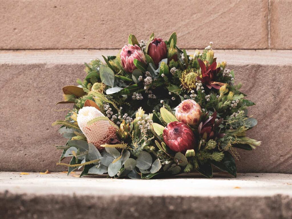 Flowers At A Memorial Service.