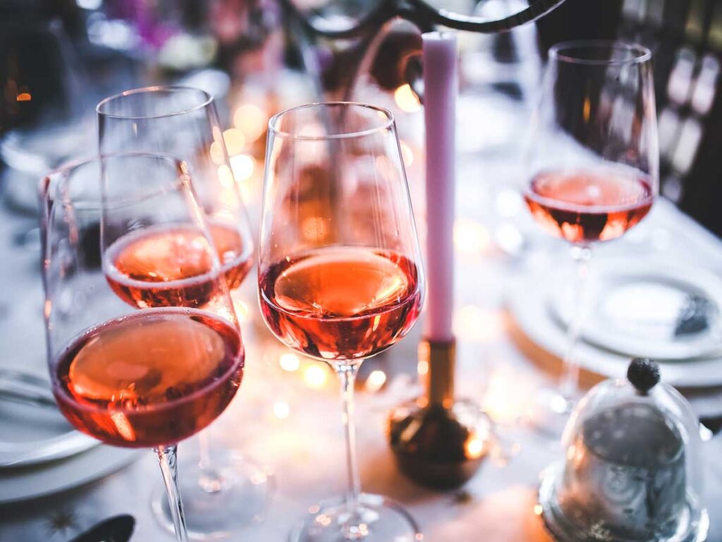 Rose Wine At The Argonaut For An Event.