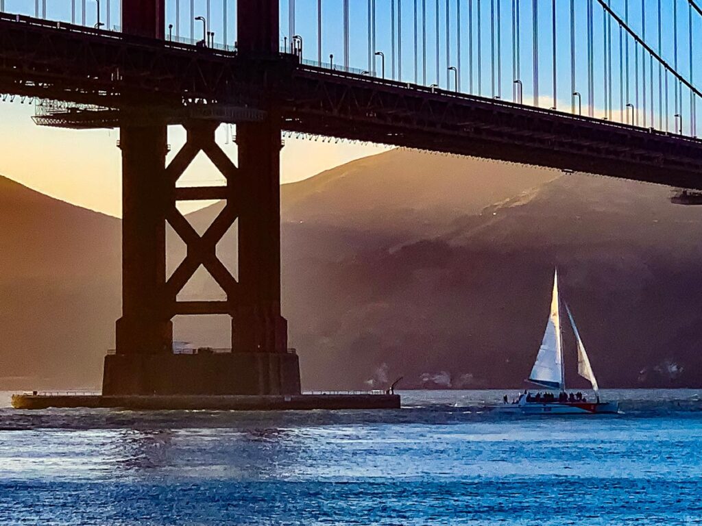 Sailing Under The Golden Gate Bridge