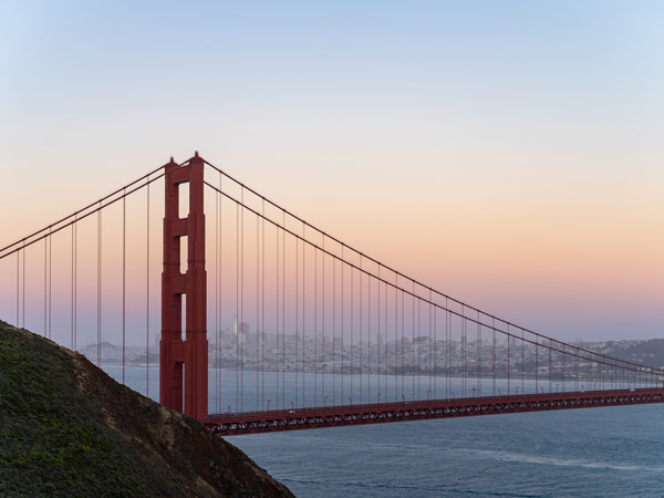 The Golden Gate Bridge At Sunset