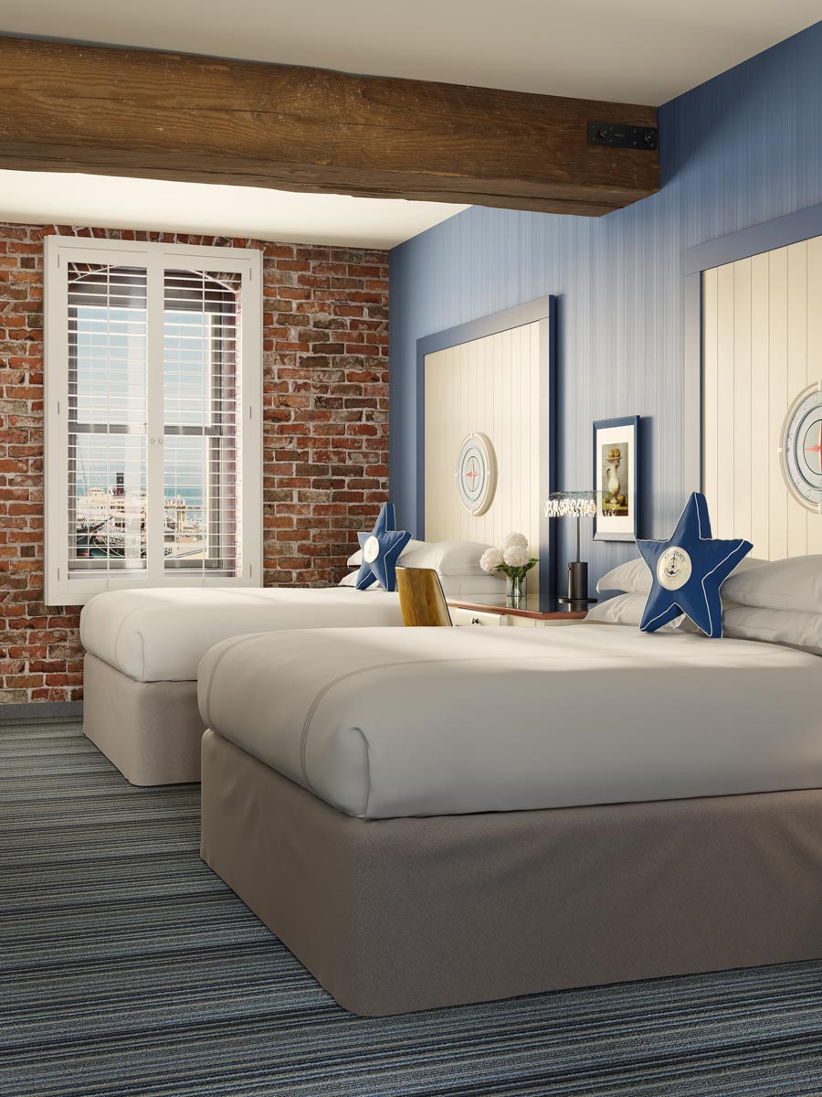 Guestroom In San Francisco With Two Beds
